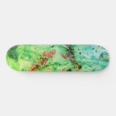 Aangepast rood Blauw Geel Groen Modern Abstract Persoonlijk Skateboard (Horizontaal)