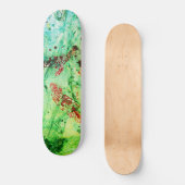 Aangepast rood Blauw Geel Groen Modern Abstract Persoonlijk Skateboard (Voorkant)