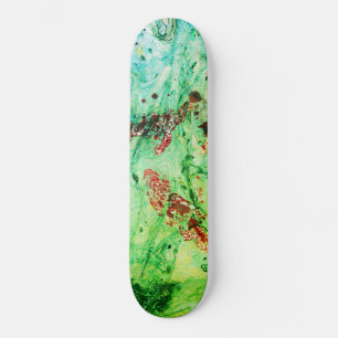 Aangepast rood Blauw Geel Groen Modern Abstract Persoonlijk Skateboard