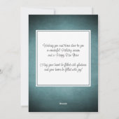 Aangepast rood Blauwgroen blauw vogel en Floral Fo Feestdagenkaart (Achterkant)