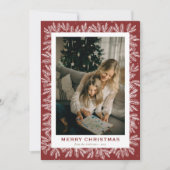 Aangepast rood bos met kerstmis feestdagenkaart (Voorkant)