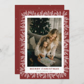 Aangepast rood bos met kerstmis feestdagenkaart (Voorkant / Achterkant)