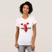 Aangepast rood-Cheerleader T-shirt (Voorkant volledig)