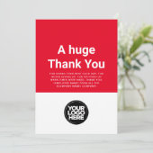 Aangepast rood Dank u de Kaart van de Waardering v (Staand voorkant)