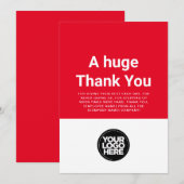 Aangepast rood Dank u de Kaart van de Waardering v (Voorkant / Achterkant)