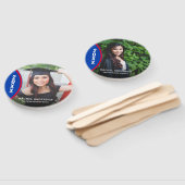 Aangepast rood en blauw Afstuderen - Fotofoto Hand Handwaaier (Niet-gemonteerd)