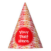 Aangepast rood en Oranje model Feesthoedjes (Voorkant)