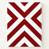 Aangepast rood en wit Chevrons Notitieboek (Achterkant)