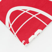 Aangepast rood en wit Football patroon Fleece Deken (Hoek)