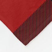 Aangepast rood en zwart gecheckt fleece deken (Hoek)