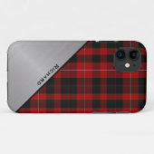 Aangepast rood en zwart geplakt Case-Mate iPhone case (Achterkant (horizontaal))