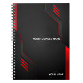 Aangepast rood en zwart notitieboek (Voorkant)