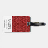 Aangepast rood fotopapier bagagelabel (Achterkant horizontaal)