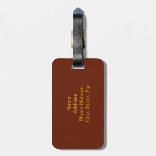 Aangepast rood geplakt Bagagelabel (Achterkant verticaal)