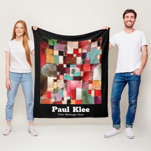 Aangepast rood groen Violet Yellow Rhythms Paul Kl Fleece Deken (In situ)