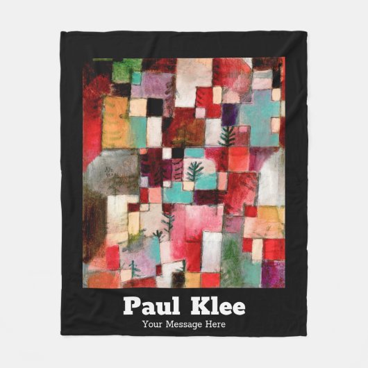 Aangepast rood groen Violet Yellow Rhythms Paul Kl Fleece Deken (Voorkant)