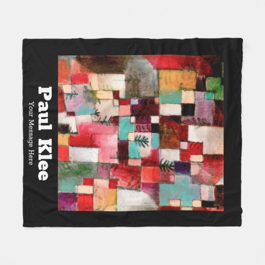 Aangepast rood groen Violet Yellow Rhythms Paul Kl Fleece Deken (Voorkant (Horizontaal))