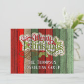 Aangepast rood groen weeplanken patroon H Feestdagenkaart (Staand voorkant)