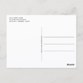 Aangepast rood groen weerspatroon met hout briefkaart (Achterkant)