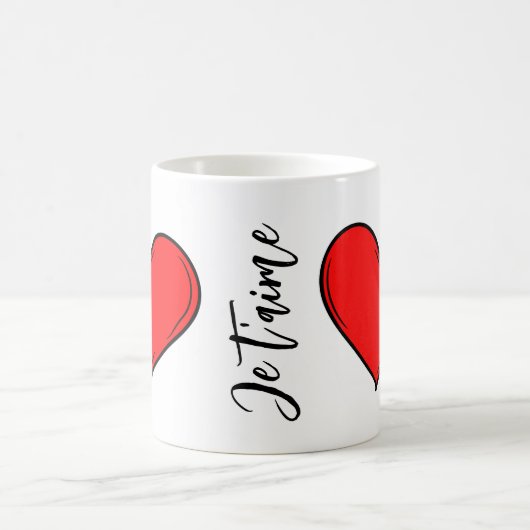 Aangepast rood hart koffiemok (Center)