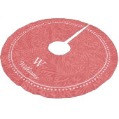 Aangepast  rood-larkspurpatroon B Kerstboom Rok (Gekanteld)