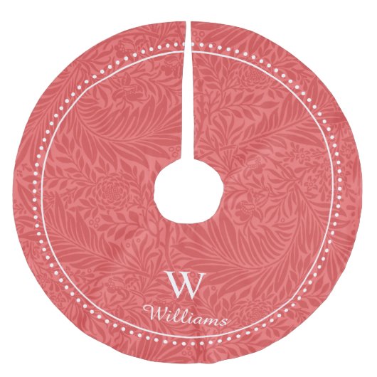 Aangepast  rood-larkspurpatroon B Kerstboom Rok (Voorkant)