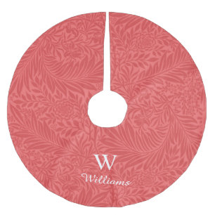 Aangepast rood-larkspurpatroon kerstboom rok