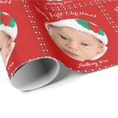 Aangepast rood mijn eerste kerstcadeaupapier cadeaupapier (Rol Hoek)