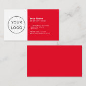 Aangepast rood modern minimalistisch elke kleur visitekaartje (Voorkant / Achterkant)