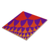 Aangepast rood Oranje schalen groot profiel Tegeltje (Zijkant)