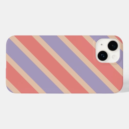 Aangepast Rood Paarse Gele Pastel Monogram Case-Mate iPhone Case (Achterkant (horizontaal))