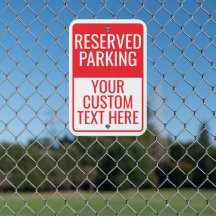 Aangepast rood parkeerbord, gereserveerd parkeerbo
