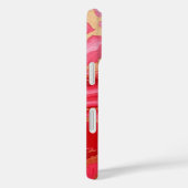 Aangepast rood & roze marmer met goud Case-Mate iPhone case (Achterkant / Rechts)
