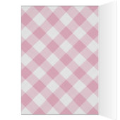 Aangepast rood roze tulpen roze rode gingham (Binnen (Links))