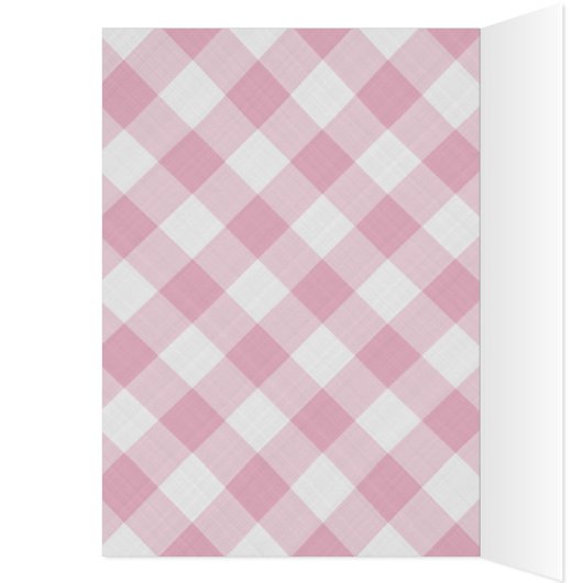 Aangepast  rood roze tulpen roze rode gingham (Binnen (Links))