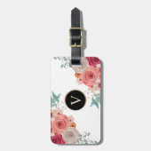 Aangepast rood rozen bagagelabel (Voorkant verticaal)