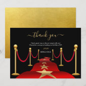 Aangepast rood tapijt thema aanpassen Hartelijk da Bedankkaart (Voorkant / Achterkant)