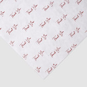 Aangepast rood tekstpatroon dank u tissuepapier (Detail)