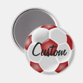 Aangepast rood Voetbal magneet (Voorkant / Achterkant)
