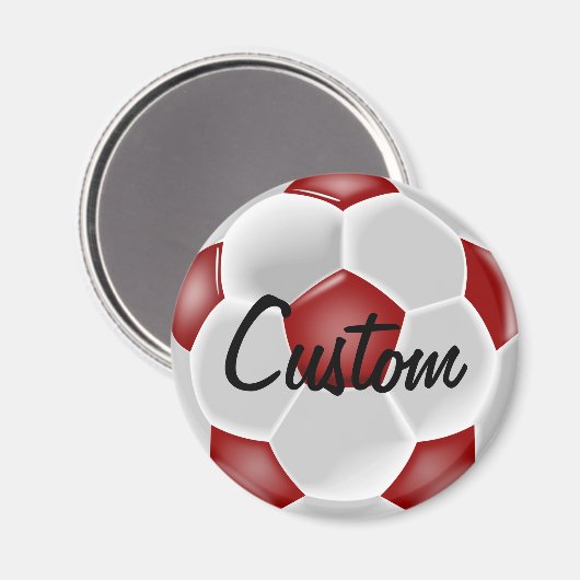 Aangepast rood Voetbal magneet (Voorkant / Achterkant)