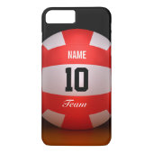 Aangepast rood volleybal Case-Mate iPhone case (Achterkant)