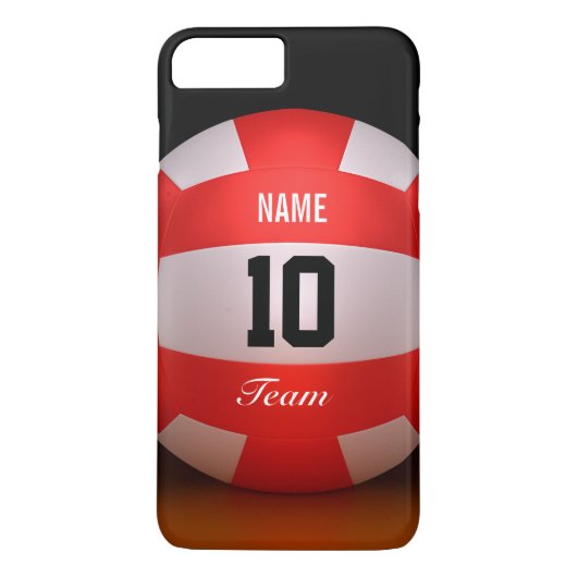Aangepast rood volleybal Case-Mate iPhone case (Achterkant)