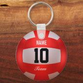 Aangepast rood volleybal sleutelhanger (Voorkant)