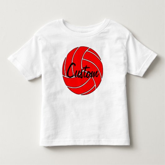Aangepast rood volleybal T-shirt (Voorkant)