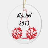 Aangepast rood-voorkaneel keramisch ornament (Links)