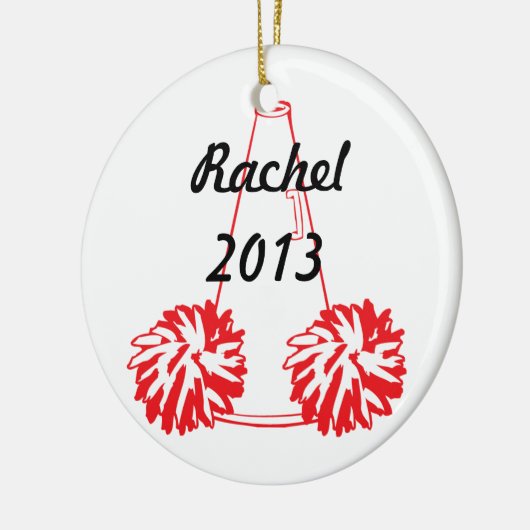 Aangepast rood-voorkaneel keramisch ornament (Links)