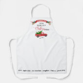 Aangepast,  rood vrachtwagen, verse snijbomen, fee schort (Voorkant)