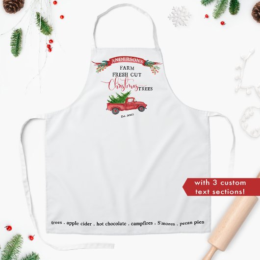 Aangepast,  rood vrachtwagen, verse snijbomen, fee schort