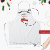 Aangepast,  rood vrachtwagen, verse snijbomen, fee schort