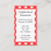 Aangepast rood wit geplakt gekwantificeerd korting visitekaartje (Voorkant)